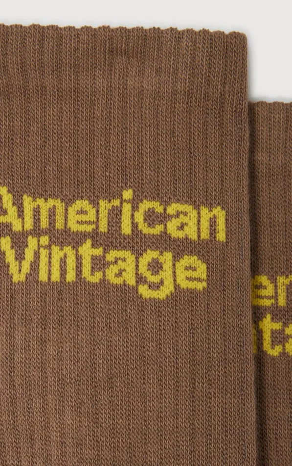 American Vintage Loungewear WomenMen Socks Clypsun Brown American Vintage Loungewear WomenMen Socks Clypsun Brown