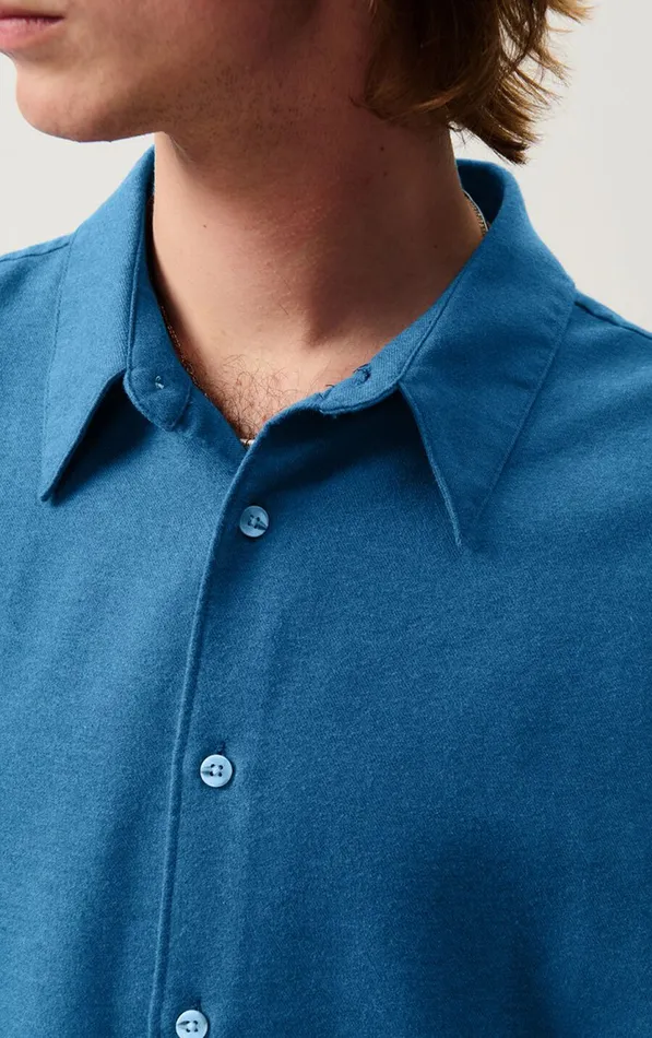 American Vintage Shirts Men Shirt Dakota Melange Mediterranean American Vintage Shirts Men Shirt Dakota Melange Mediterranean