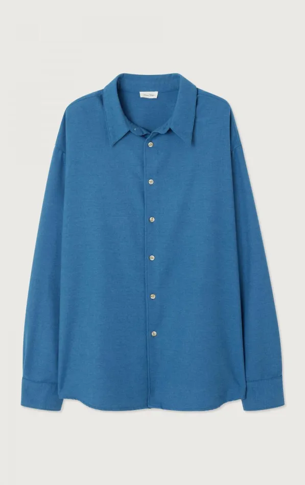 American Vintage Shirts Men Shirt Dakota Melange Mediterranean American Vintage Shirts Men Shirt Dakota Melange Mediterranean