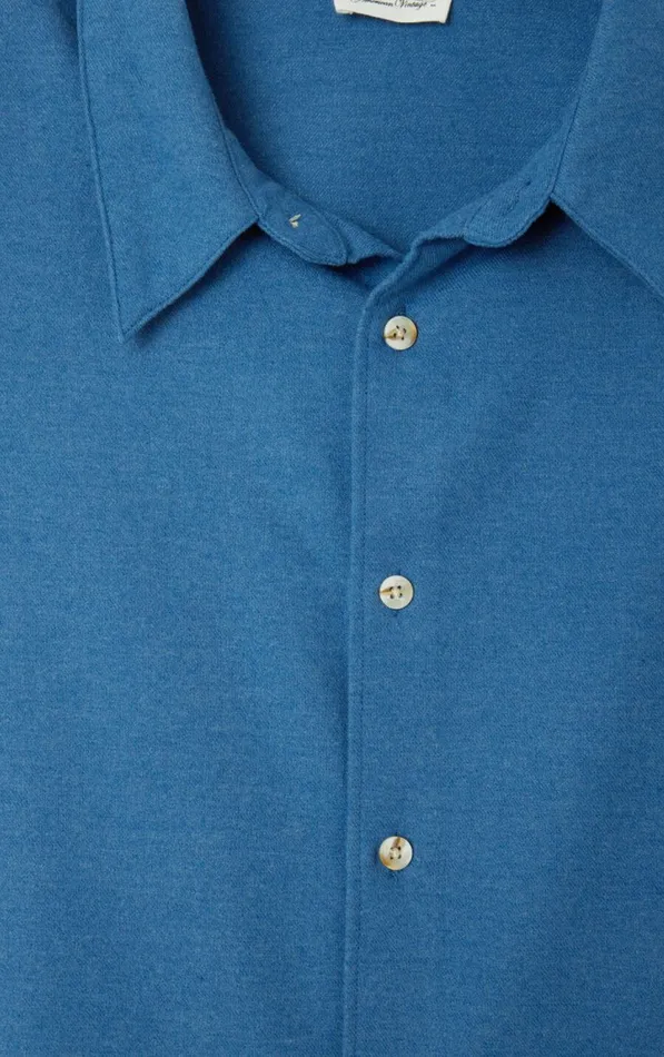 American Vintage Shirts Men Shirt Dakota Melange Mediterranean American Vintage Shirts Men Shirt Dakota Melange Mediterranean