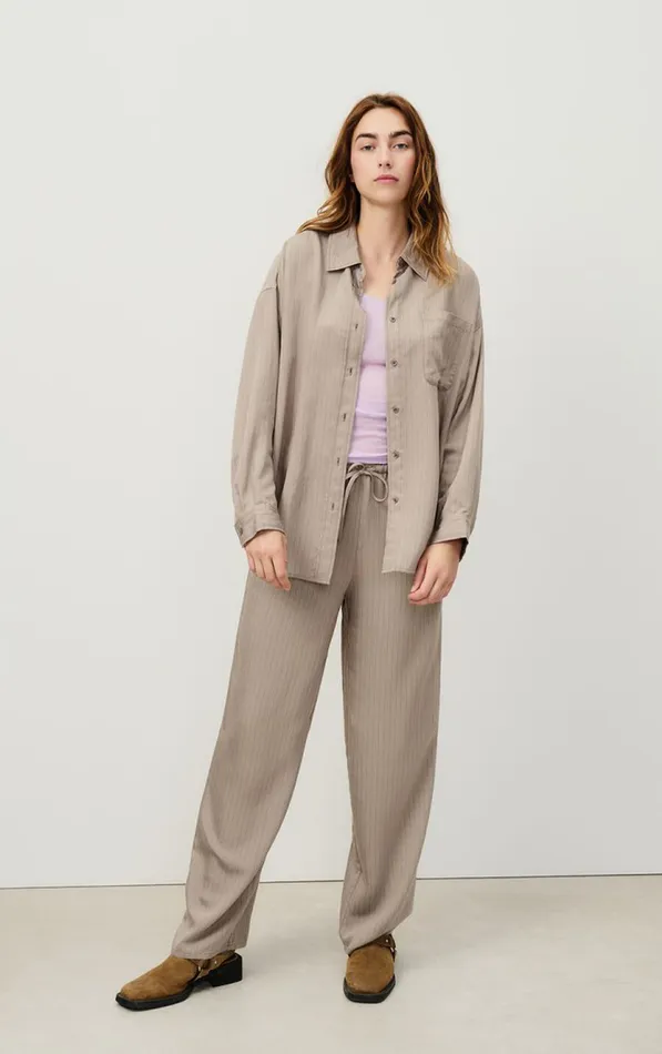 American Vintage Shirts Women Shirt Okyrow Striped Beaver