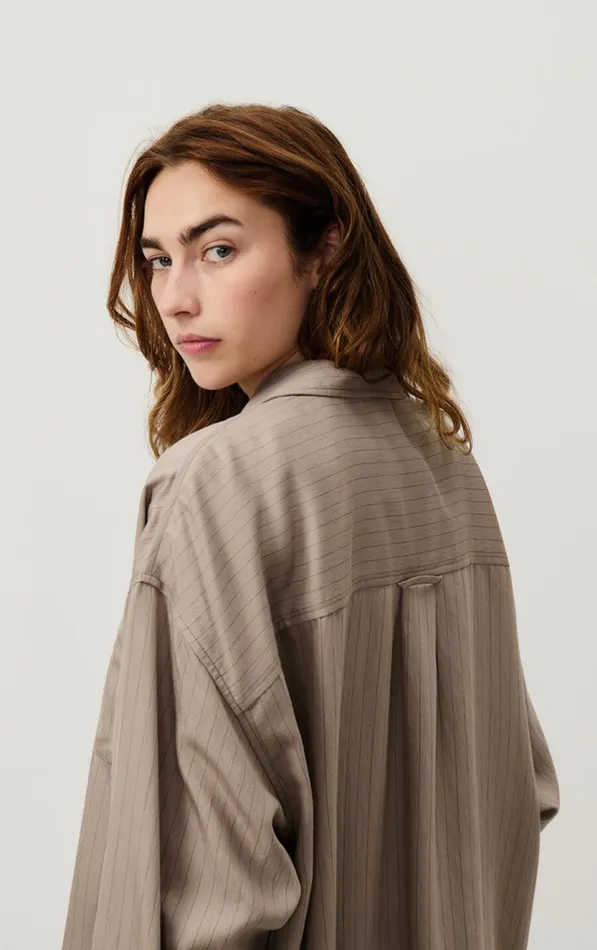 American Vintage Shirts Women Shirt Okyrow Striped Beaver