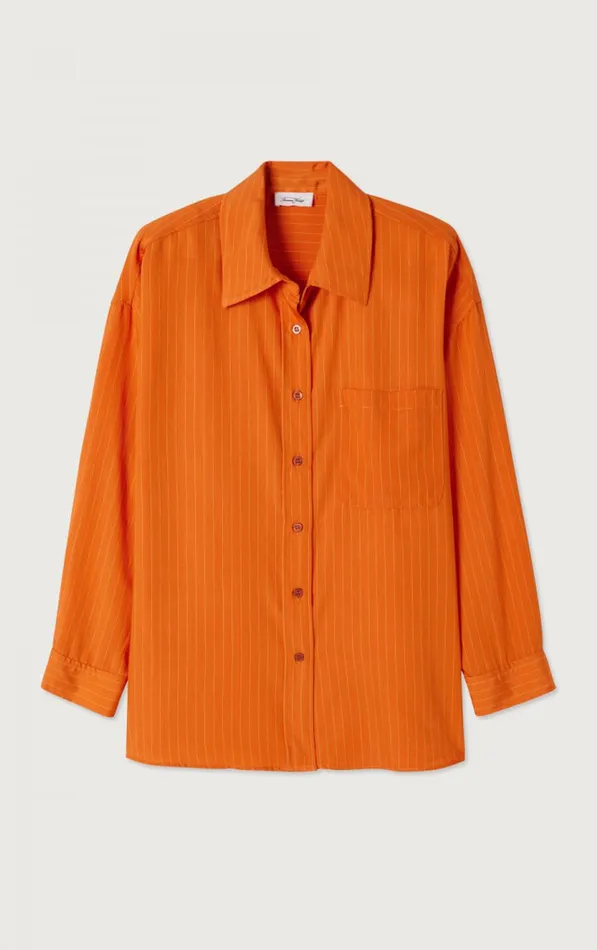 American Vintage Shirts Women Shirt Okyrow Striped Cinnamon American Vintage Shirts Women Shirt Okyrow Striped Cinnamon