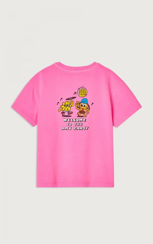 American Vintage Short Sleeve TShirts Kids TShirt Fizvalley Fluo Pink American Vintage Short Sleeve TShirts Kids TShirt Fizvalley Fluo Pink