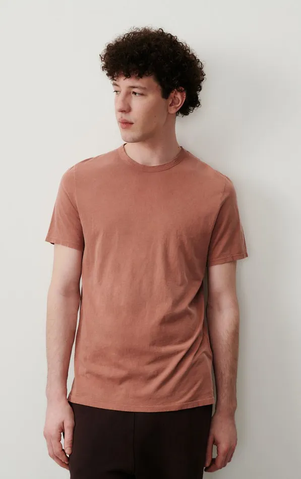 American Vintage Short Sleeve TShirts Men TShirt Devon Vintage Terracotta