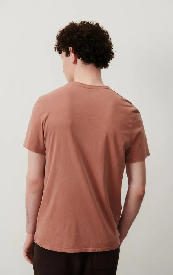 American Vintage Short Sleeve TShirts Men TShirt Devon Vintage Terracotta