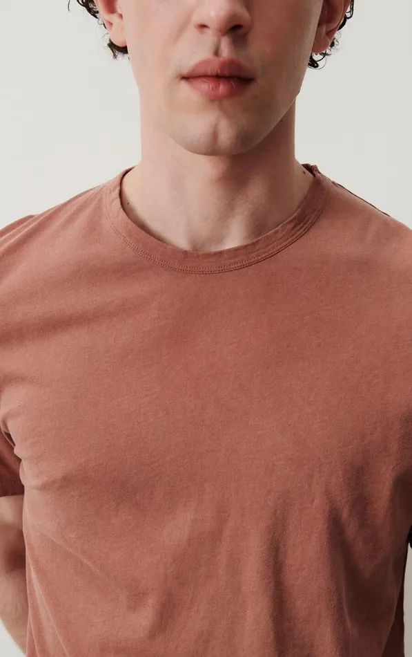 American Vintage Short Sleeve TShirts Men TShirt Devon Vintage Terracotta