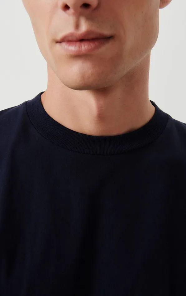 American Vintage Short Sleeve TShirts Men TShirt Fizvalley Navy Vintage