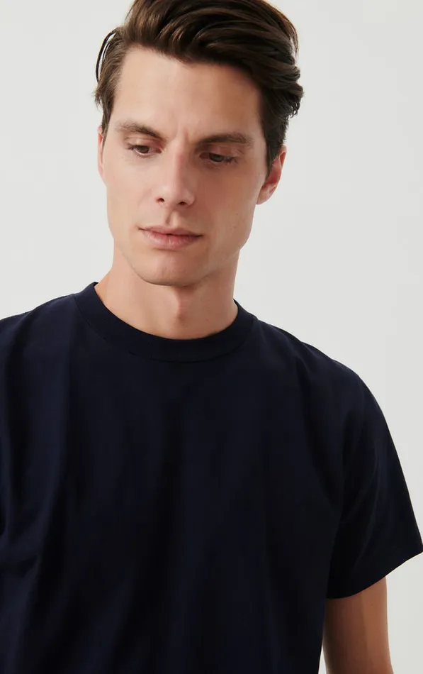 American Vintage Short Sleeve TShirts Men TShirt Fizvalley Navy Vintage