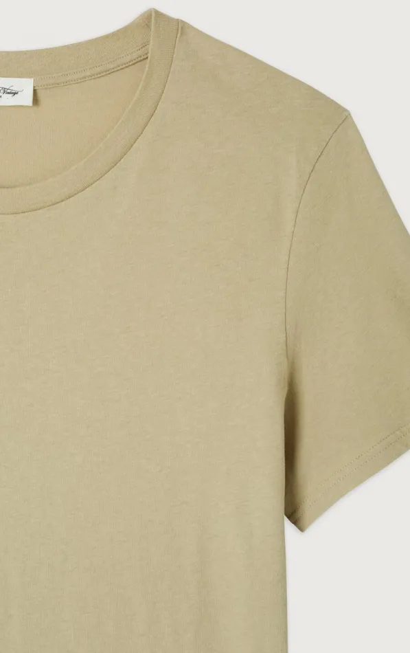 American Vintage Short Sleeve TShirts Men TShirt Gamipy Oat
