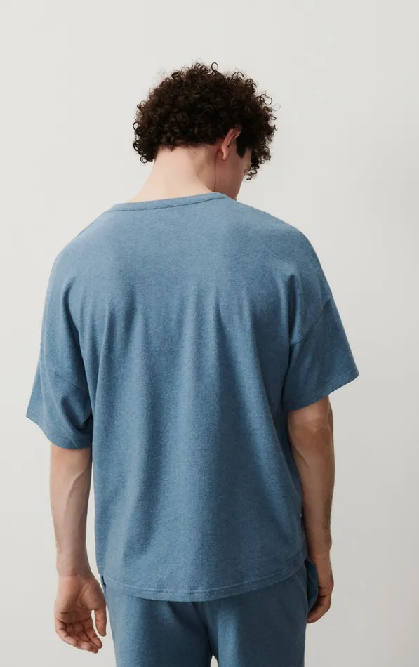 American Vintage Short Sleeve TShirts Men TShirt Ypawood Thunder Melange