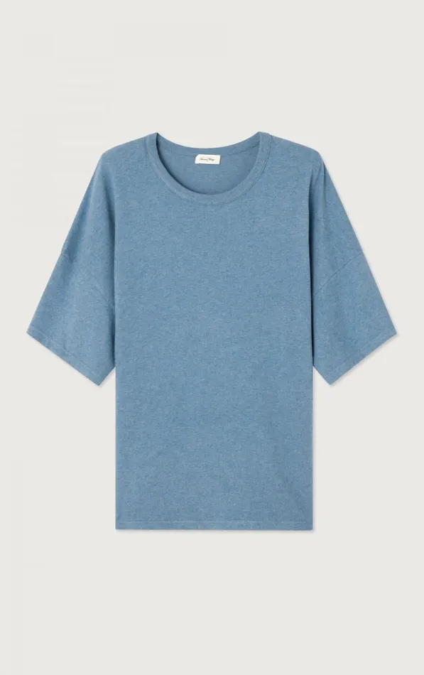 American Vintage Short Sleeve TShirts Men TShirt Ypawood Thunder Melange
