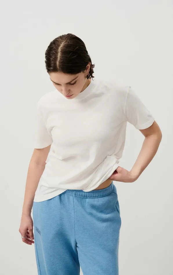 American Vintage Short Sleeve TShirts Women TShirt Aksun White