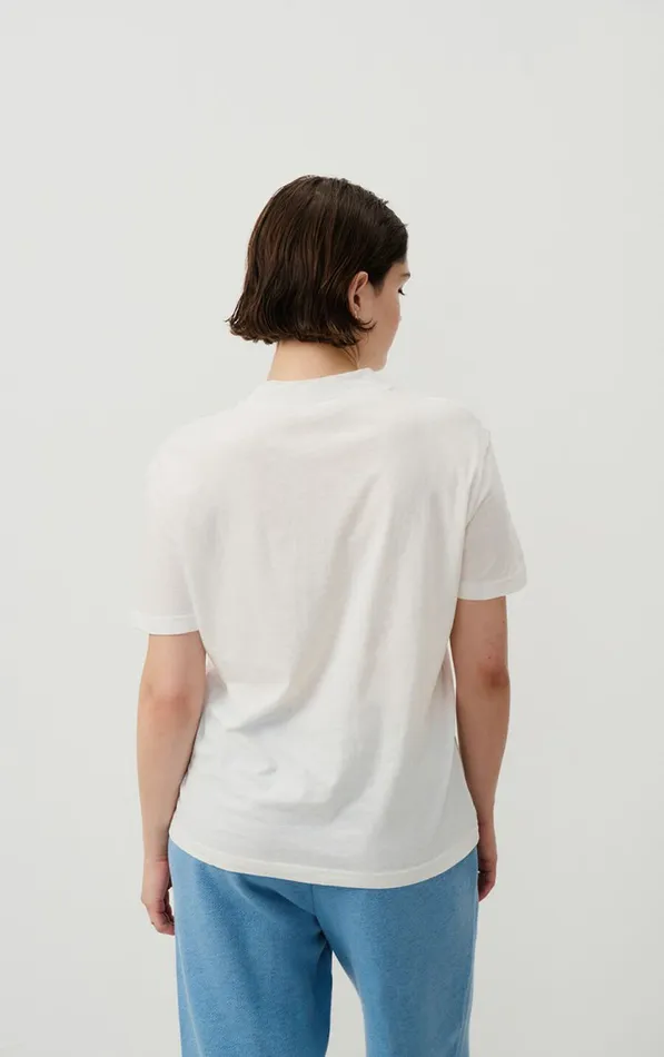 American Vintage Short Sleeve TShirts Women TShirt Aksun White