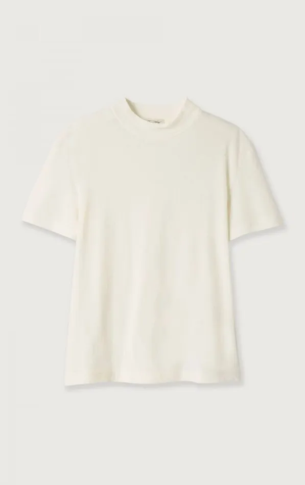 American Vintage Short Sleeve TShirts Women TShirt Aksun White