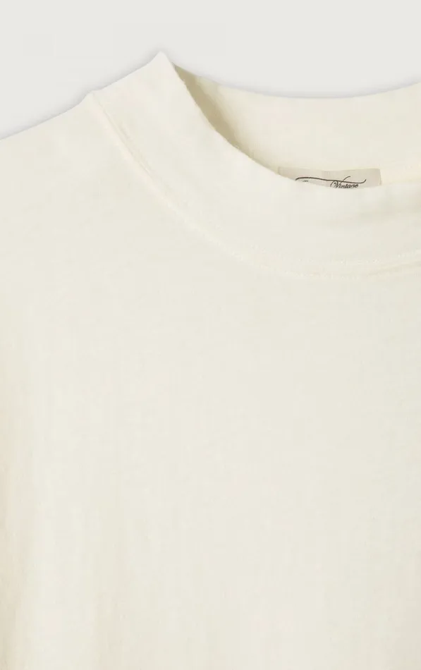 American Vintage Short Sleeve TShirts Women TShirt Aksun White