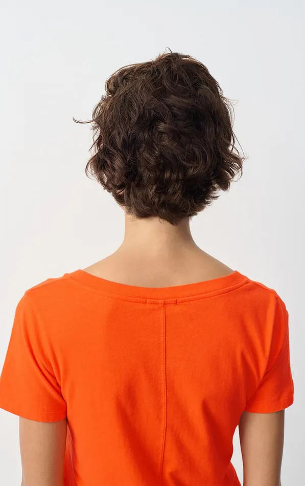American Vintage Short Sleeve TShirts Women TShirt Gamipy Orange