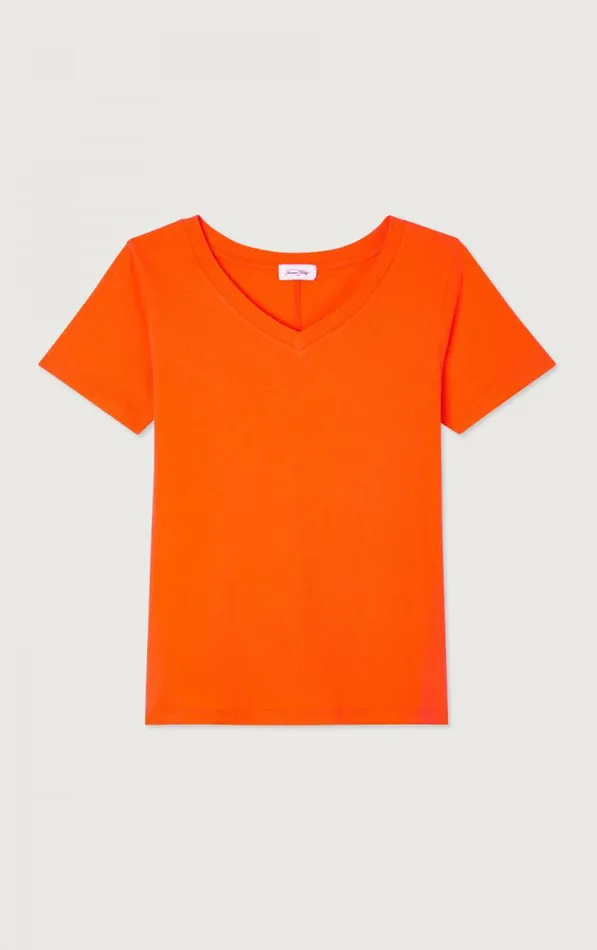 American Vintage Short Sleeve TShirts Women TShirt Gamipy Orange