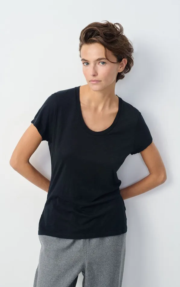 American Vintage Short Sleeve TShirts Women TShirt Jacksonville Black