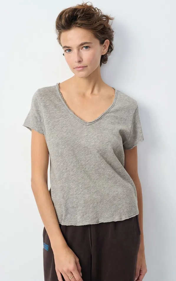 American Vintage Short Sleeve TShirts Women TShirt Sonoma Heather Grey