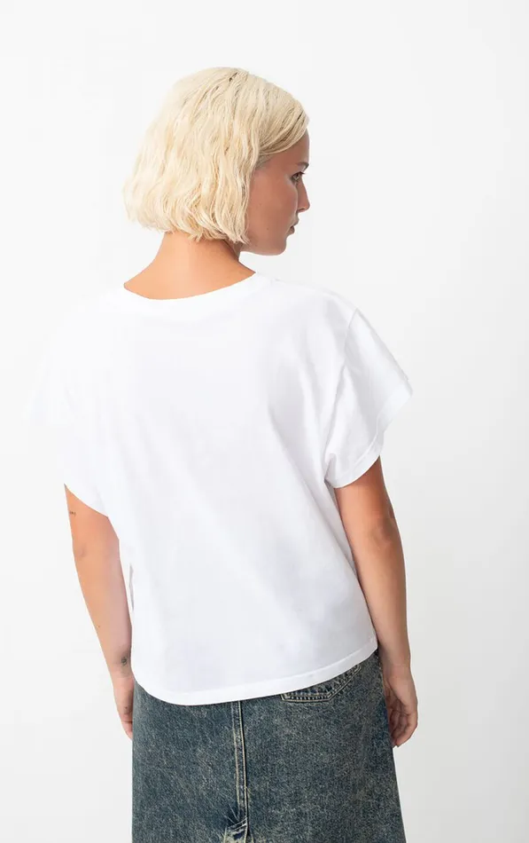 American Vintage Short Sleeve TShirts Women TShirt Vupaville White American Vintage Short Sleeve TShirts Women TShirt Vupaville White