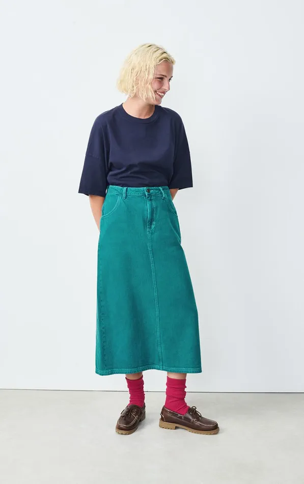 American Vintage Skirts Women Skirt Nyolow Overdyed Emerald