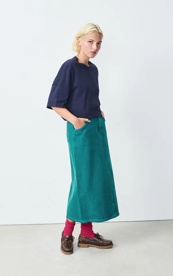 American Vintage Skirts Women Skirt Nyolow Overdyed Emerald