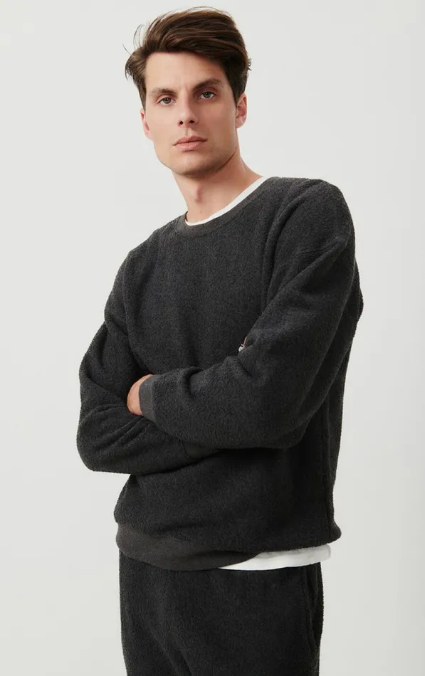 American Vintage Sweatshirts Men Sweatshirt Bobypark Melange Charcoal