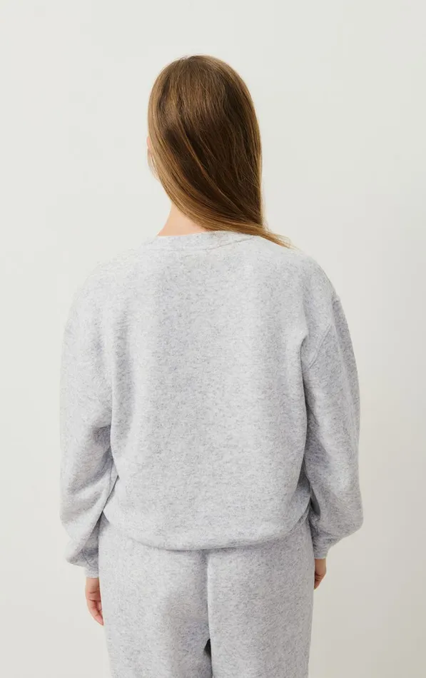 American Vintage Sweatshirts Women Sweatshirt Evona Melange Light Grey American Vintage Sweatshirts Women Sweatshirt Evona Melange Light Grey