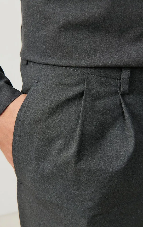 American Vintage Trousers Men Trousers Kabird Melange Charcoal