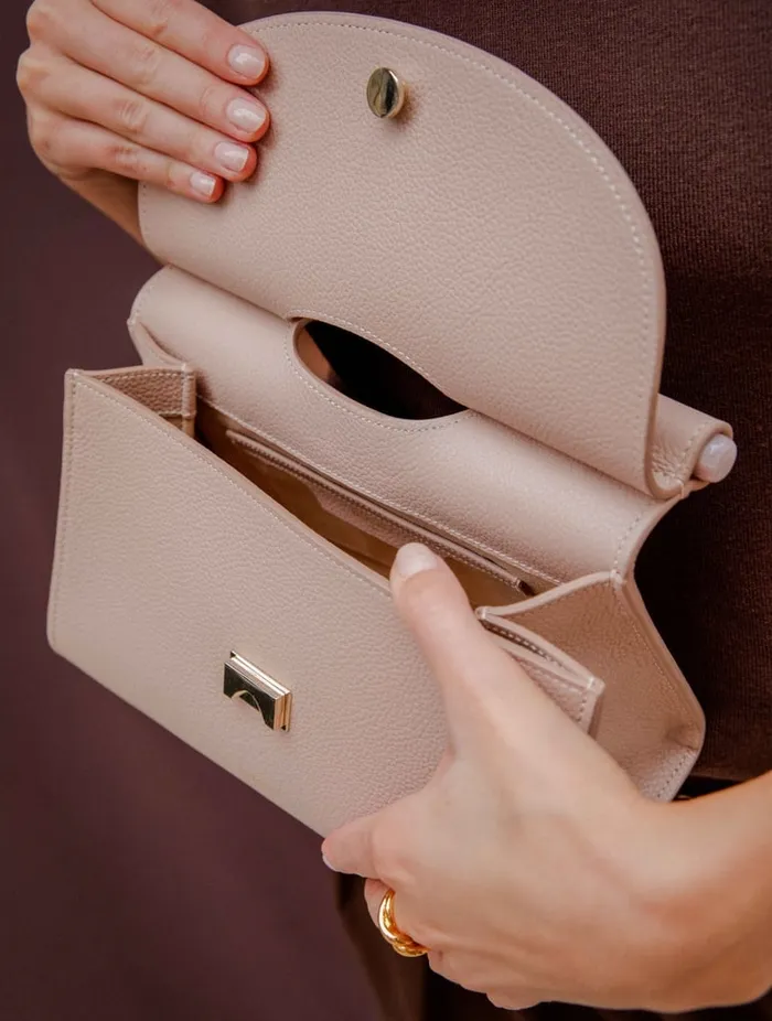 Ancne Nude Latte Women Bobbies Bags