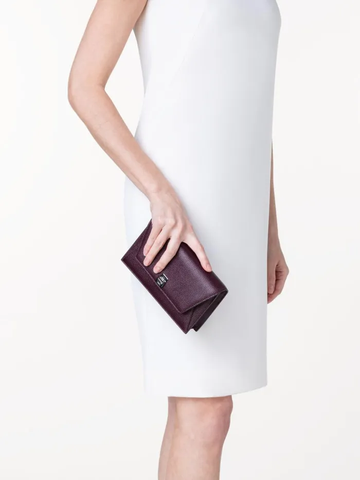 Anouk Clutch Bag In Leather Burgundy Women Akris Mini Bags