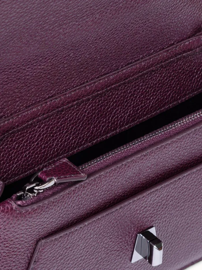 Anouk Clutch Bag In Leather Burgundy Women Akris Mini Bags