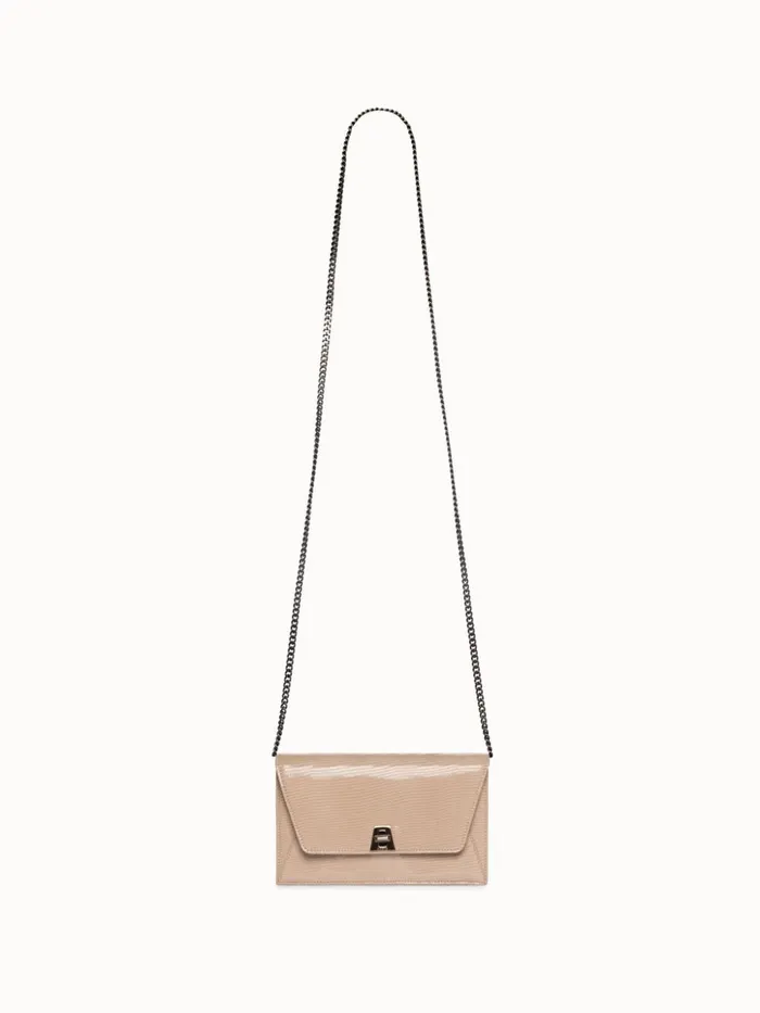 Anouk Envelope Bag With Shiny Lizard Finish Cashmere Women Akris Mini Bags