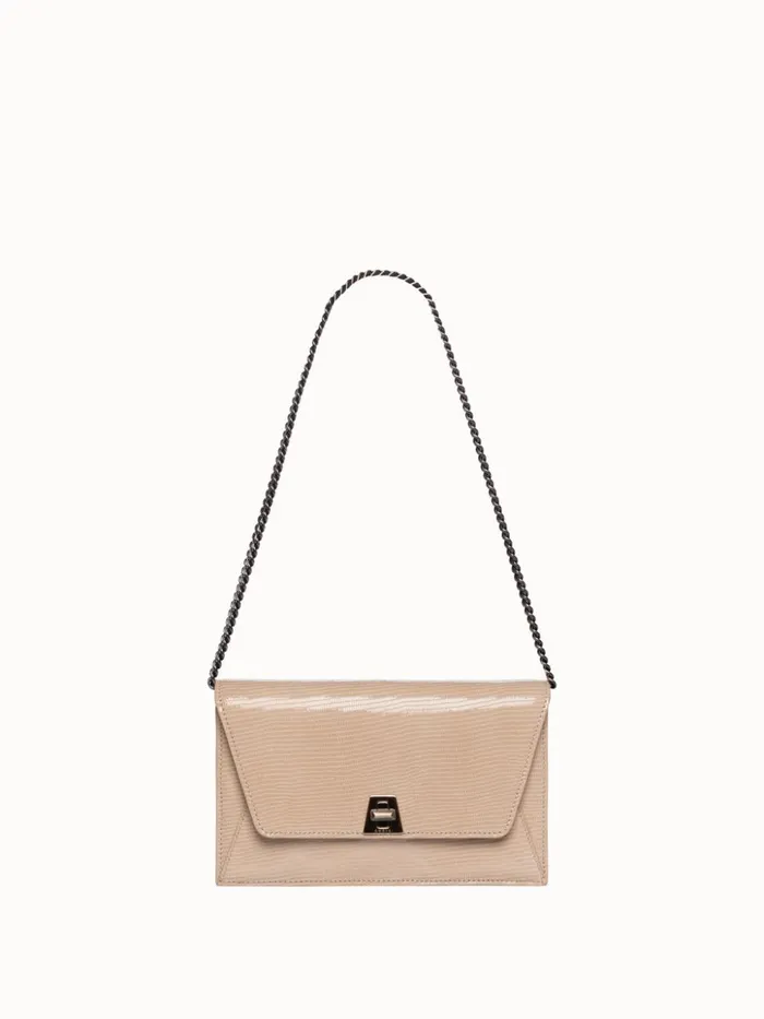 Anouk Envelope Bag With Shiny Lizard Finish Cashmere Women Akris Mini Bags
