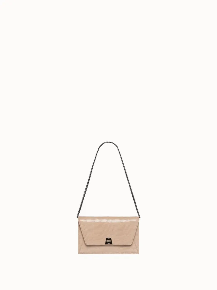 Anouk Envelope Bag With Shiny Lizard Finish Cashmere Women Akris Mini Bags