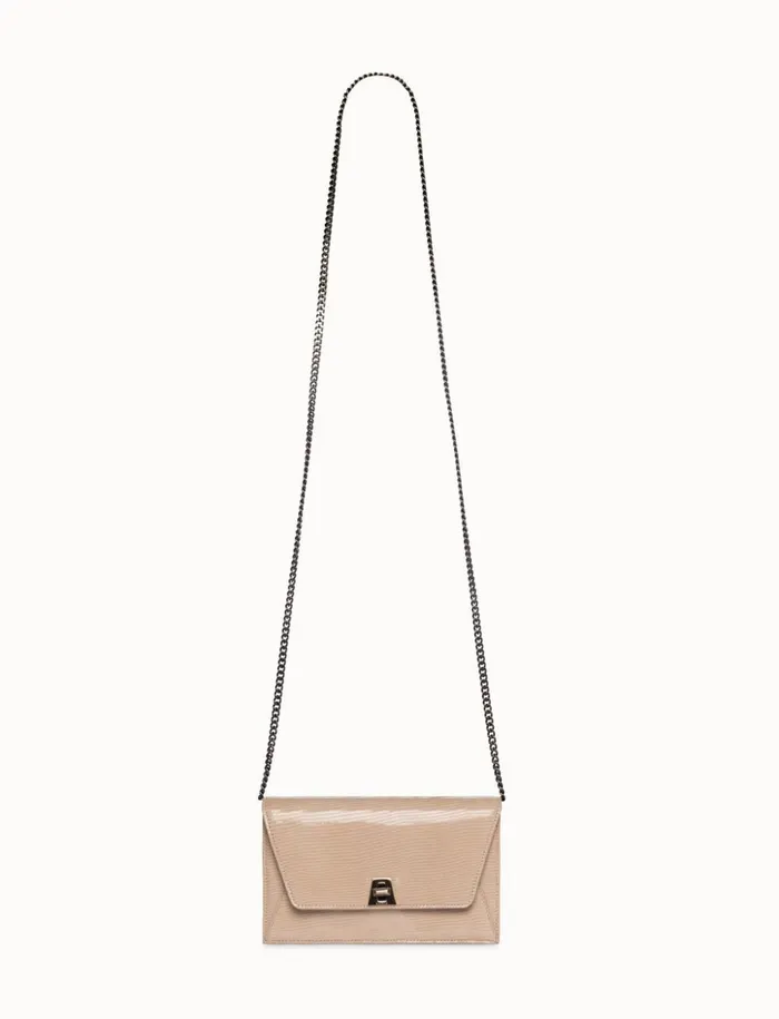 Anouk Envelope Bag With Shiny Lizard Finish Cashmere Women Akris Mini Bags