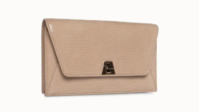 Anouk Envelope Bag With Shiny Lizard Finish Cashmere Women Akris Mini Bags