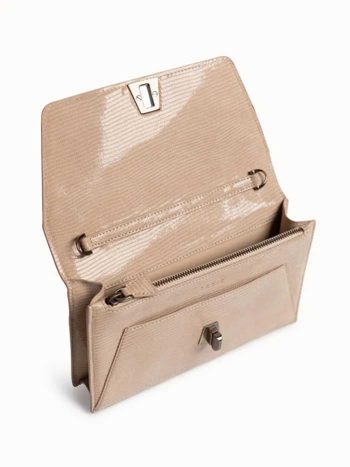 Anouk Envelope Bag With Shiny Lizard Finish Cashmere Women Akris Mini Bags