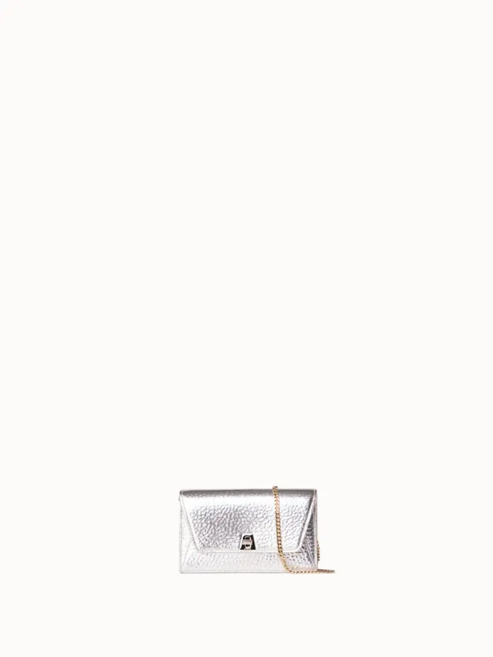 Anouk Envelope In Hammered Leather Stucco Met Women Akris Mini Bags