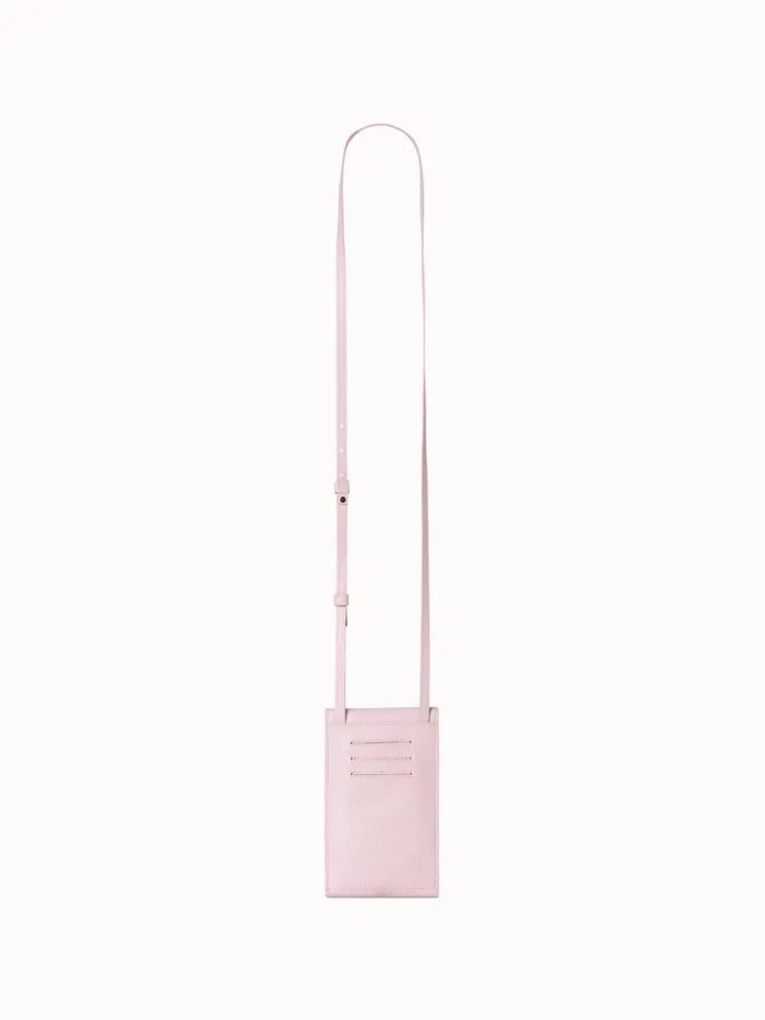 Anouk Phone Pouch In Cervocalf Leather Pale Rose Women Akris Mini Bags