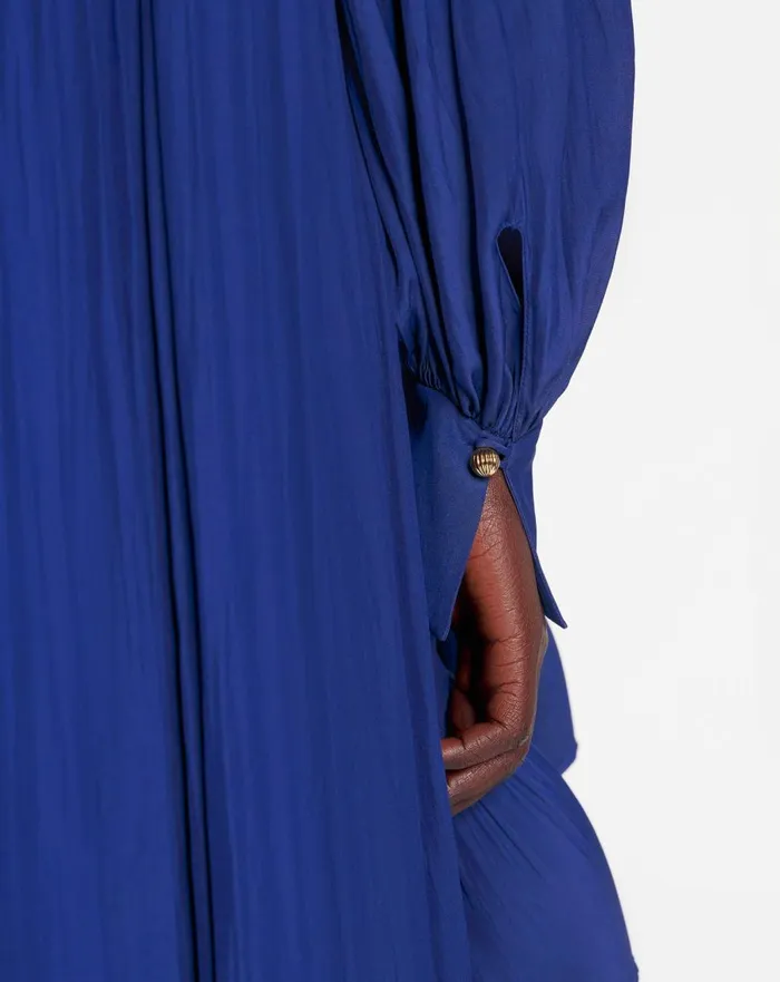 Asymmetrical Charmeuse Dress Indigo Women Lanvin Dresses