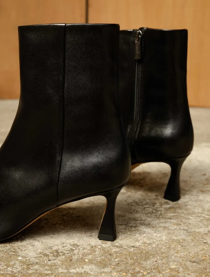 Audrey Passion Black Women Bobbies Ankle Boots Audrey Passion Black Women Bobbies Ankle Boots