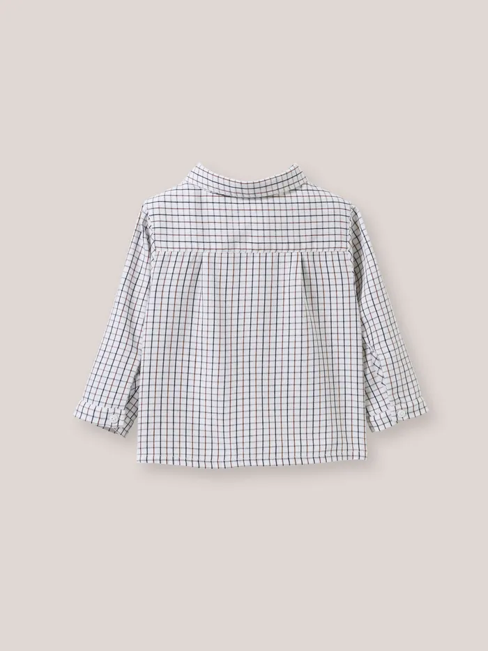 Baby Cyrillus Baby Boy Tattersall Check Shirt Carreaux Chocobleu