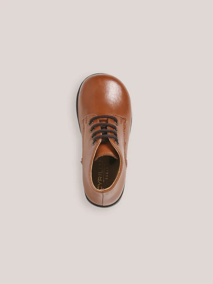 Baby Cyrillus Baby Girl Leather Desert Boots Cognac