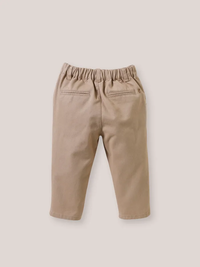 Baby Cyrillus Baby Girl Twill Trousers Marron Glace