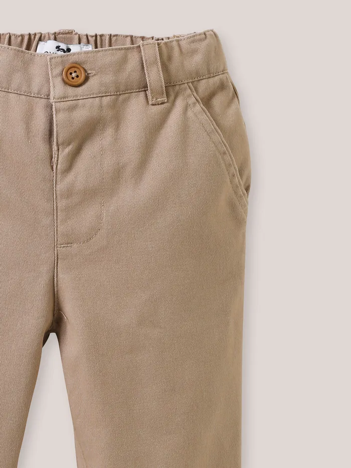 Baby Cyrillus Baby Girl Twill Trousers Marron Glace