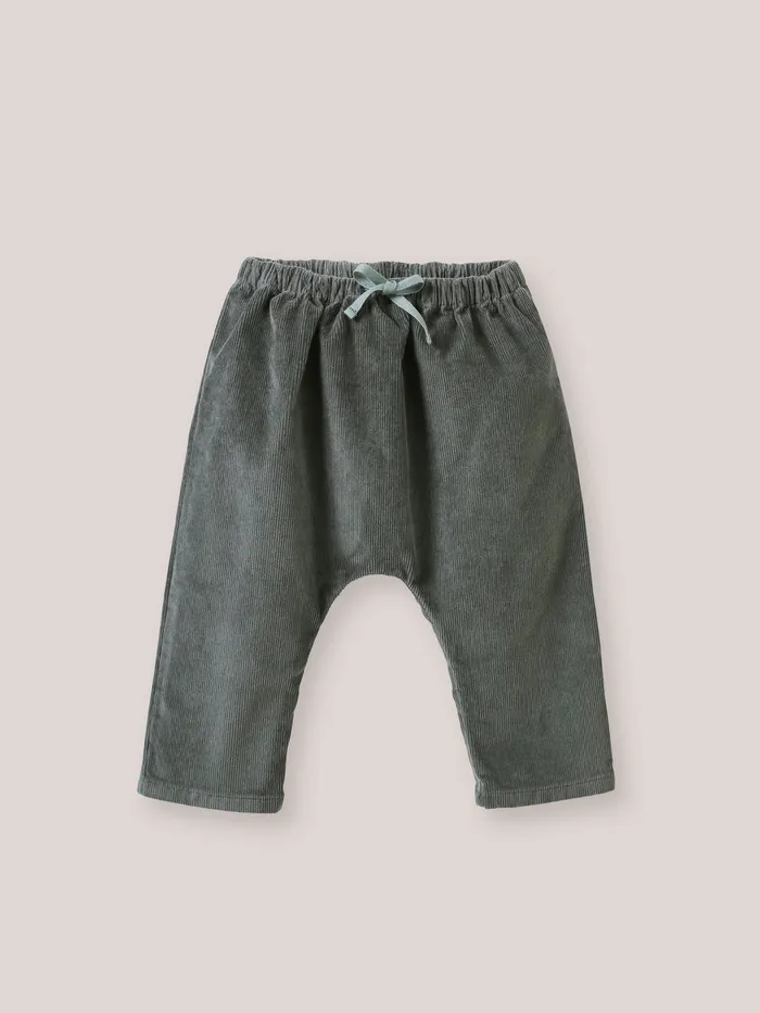 Baby Cyrillus Baby Girl Velour Harem Pants Tilleul