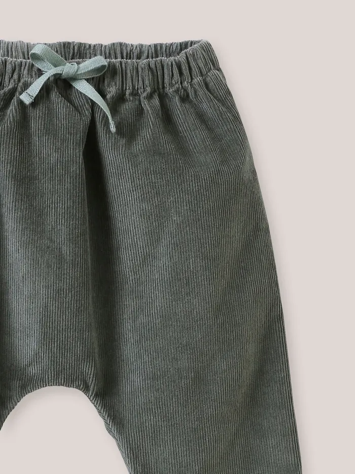 Baby Cyrillus Baby Girl Velour Harem Pants Tilleul