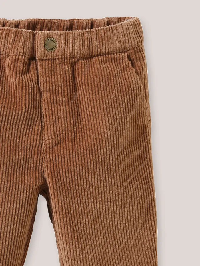 Baby Cyrillus Baby Girl Wide Wale Trousers Sucre Brun